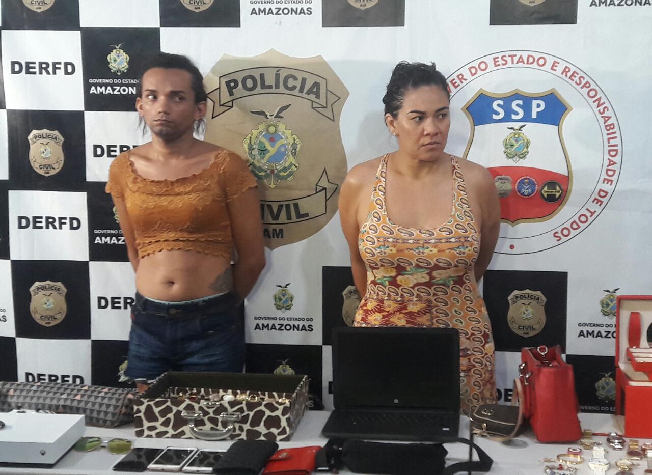 Dupla suspeita de usar chave mestra para roubar condomínios de luxo é presa em Manaus 