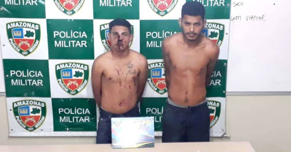 Dupla é presa com arma e droga em invasão de Manaus