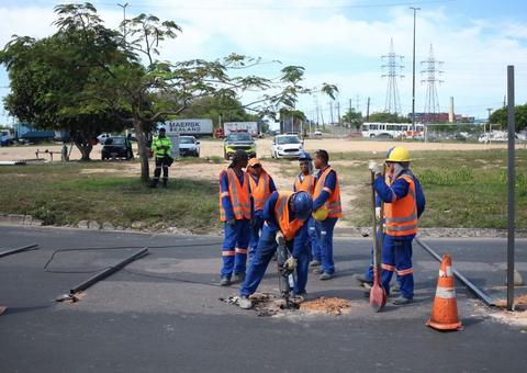 Obras em rotatória de Manaus são intensificadas