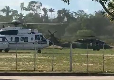 Forte treinamento de segurança é montado para receber Bolsonaro em Manaus 