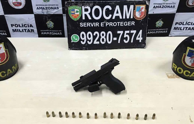 Homem é preso com pistola 9 mm dentro do Almirante Hall em Manaus