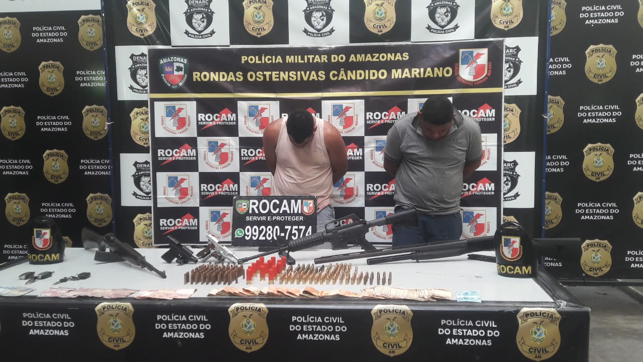 Líder de facção é preso com arsenal de guerra e R$ 6 mil em Manaus