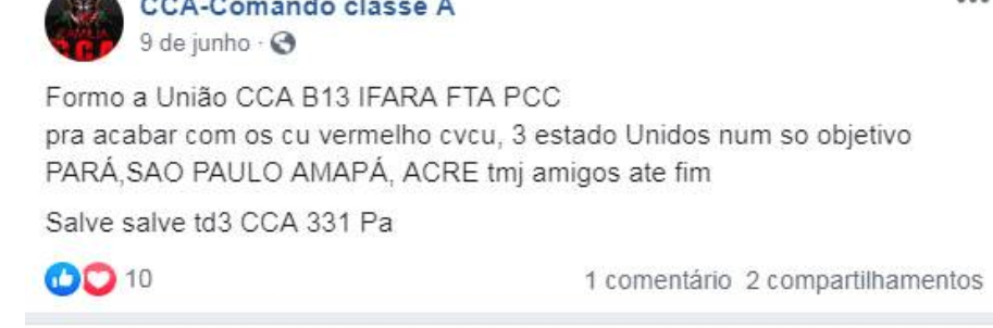 Facção avisou sobre matança em presídio no Pará em rede social 