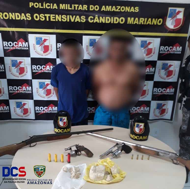 'Piratas do rio' são presos com armas e drogas no AM