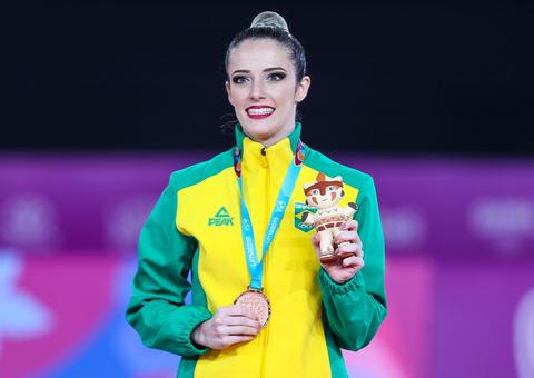Ginasta Natália Gaudio conquista o bronze no Pan-Americano
