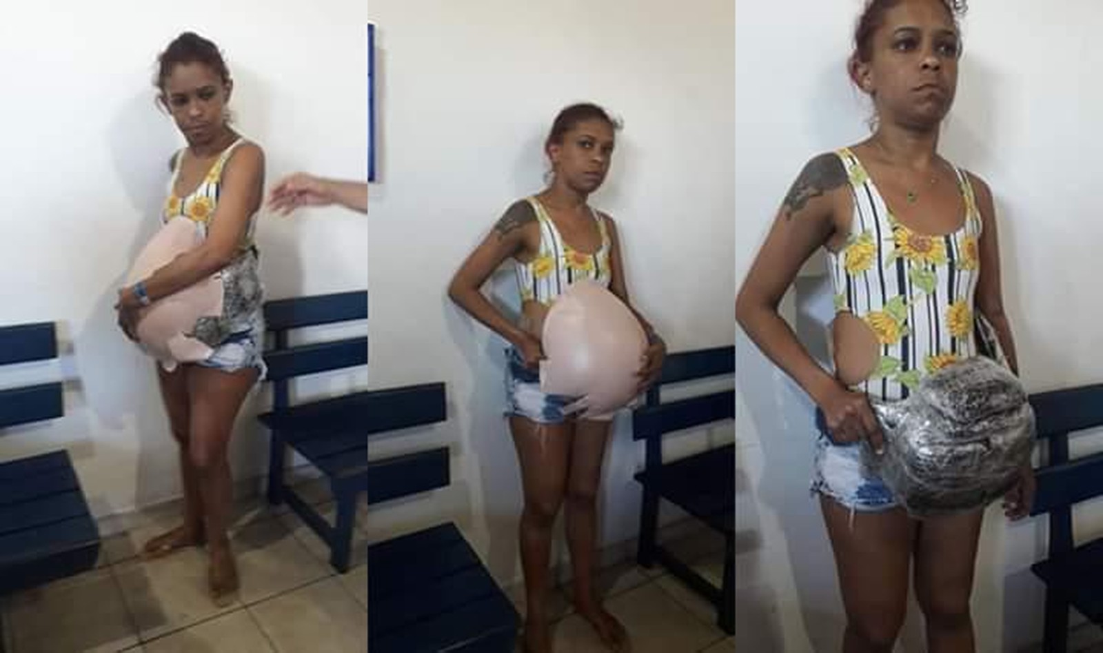 Mulher é presa com 5kg de 'supermaconha' em barriga de grávida falsa