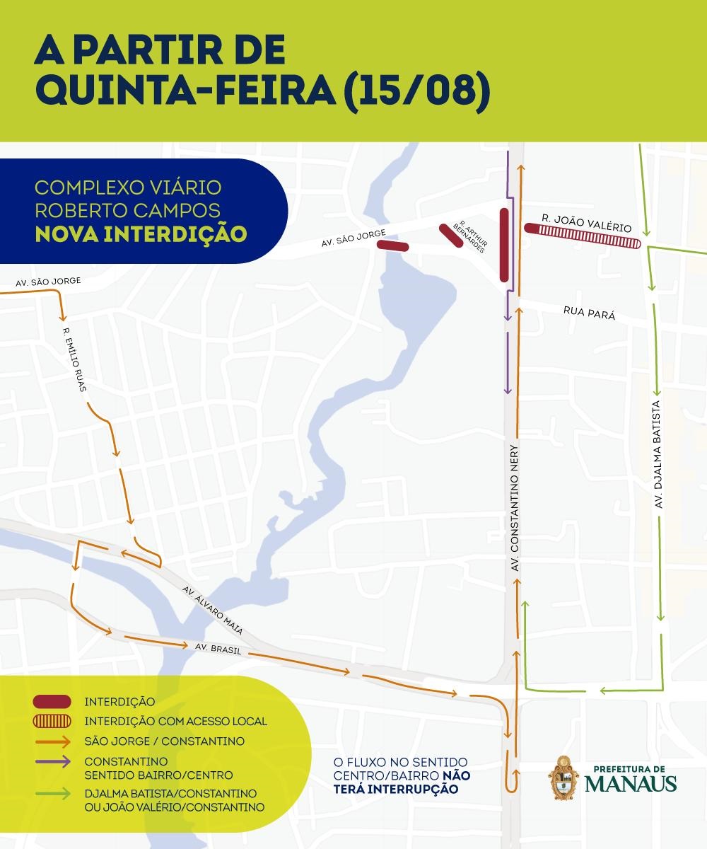 Rua será interditada em obras da Constantino Nery na próxima semana 