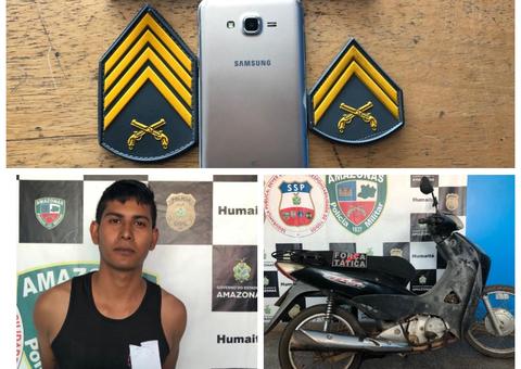Suspeito de furtar celular é preso tentando desbloquear aparelho em beco no Amazonas 