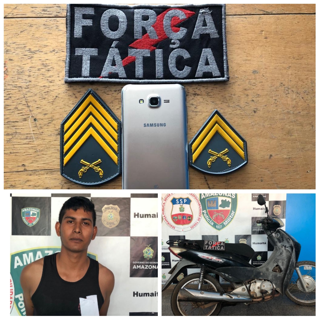 Suspeito de furtar celular é preso tentando desbloquear aparelho em beco no Amazonas 