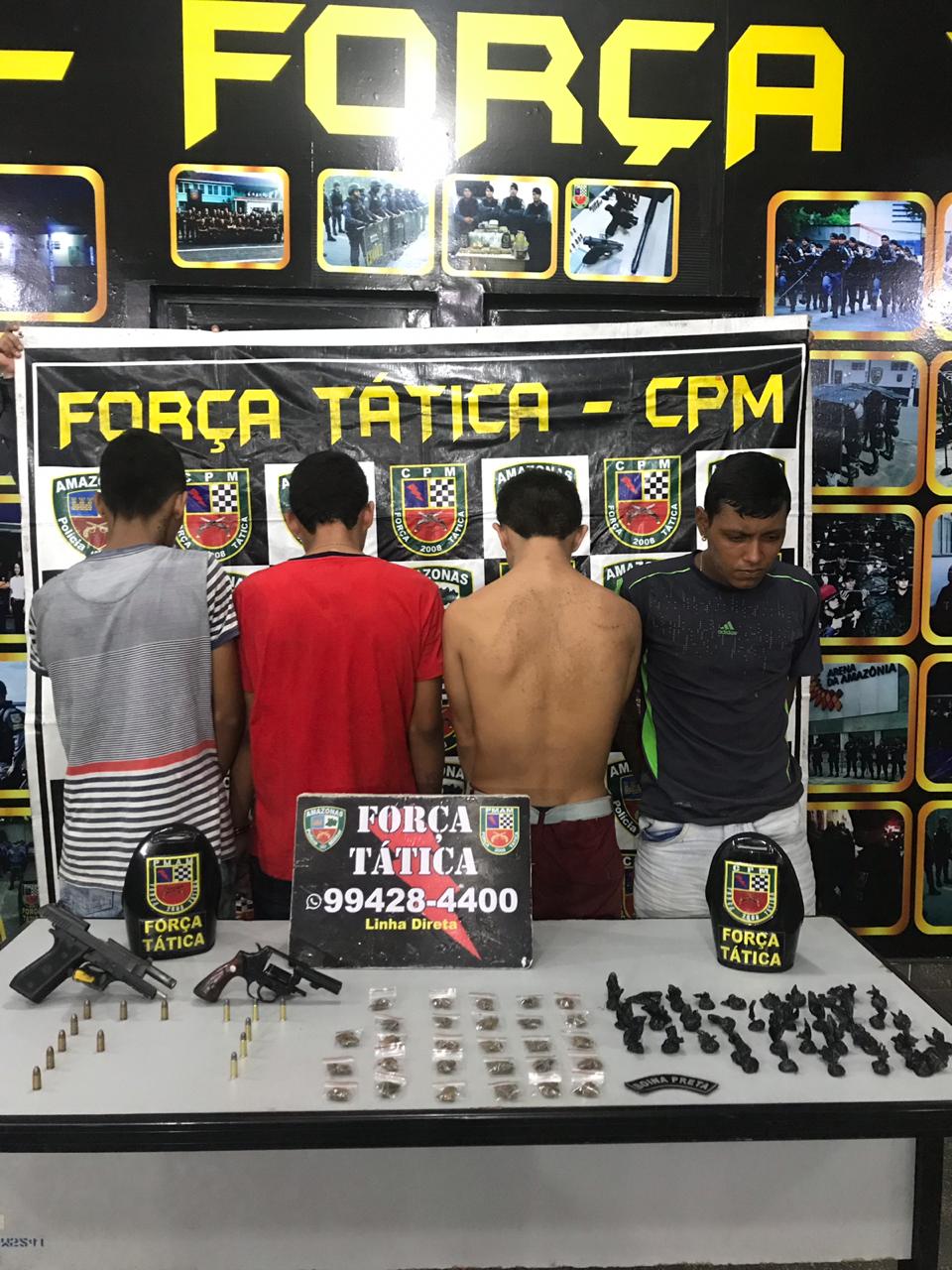 Homem é preso e adolescentes apreendidos com arma e drogas em Manaus
