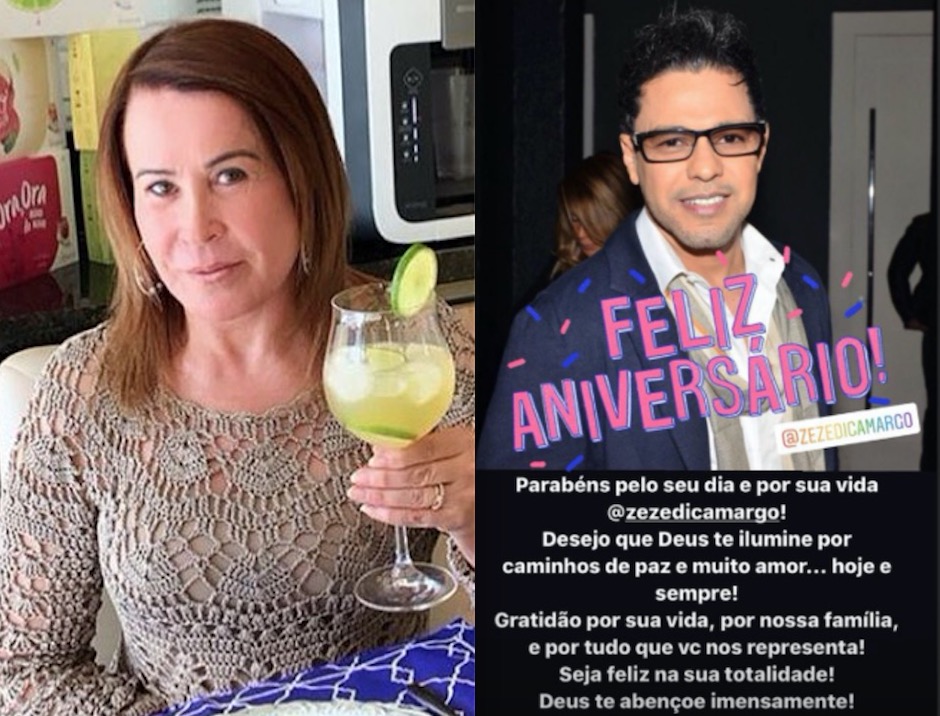 Zilu manda mensagem para Zezé Di Camargo em aniversário do sertanejo