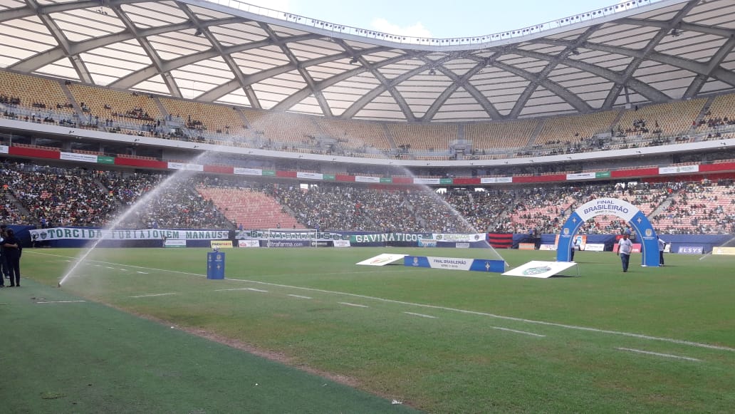 Arena da Amazônia é palco de confronto entre Manaus e Brusque; veja as primeiras imagens