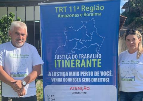 Justiça do Trabalho realiza ação itinerante entre os dias 20 e 21