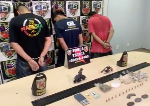 Trio é preso com armas e drogas em bairro de Manaus 