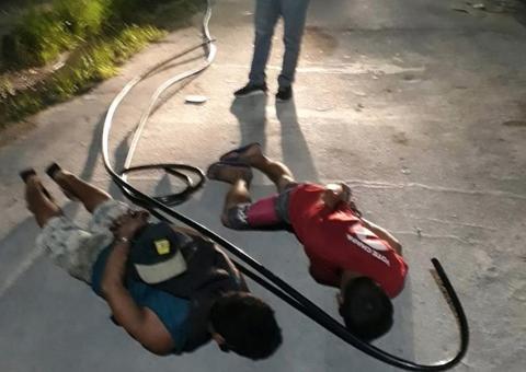 Em Manaus, dupla é presa suspeita de furtar cabos de cobre avaliados em R$ 12 mil