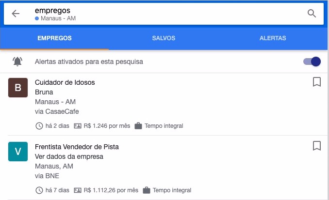 Google tem serviço de vagas de emprego para Manaus; veja cargos e salários