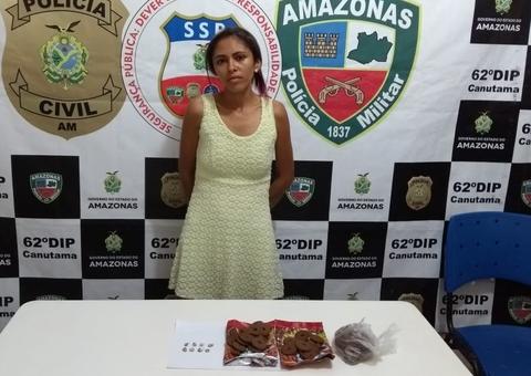 Mulher tenta entrar em delegacia com biscoitos recheados de maconha no Amazonas