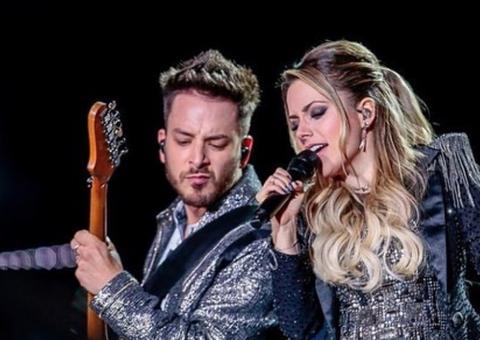 Junior protesta pela Amazônia em show com Sandy em São Paulo