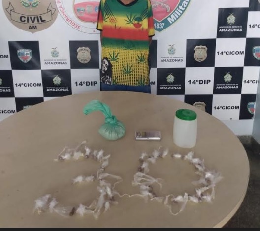 Suspeito de agredir companheira é preso com drogas dentro de casa em Manaus 