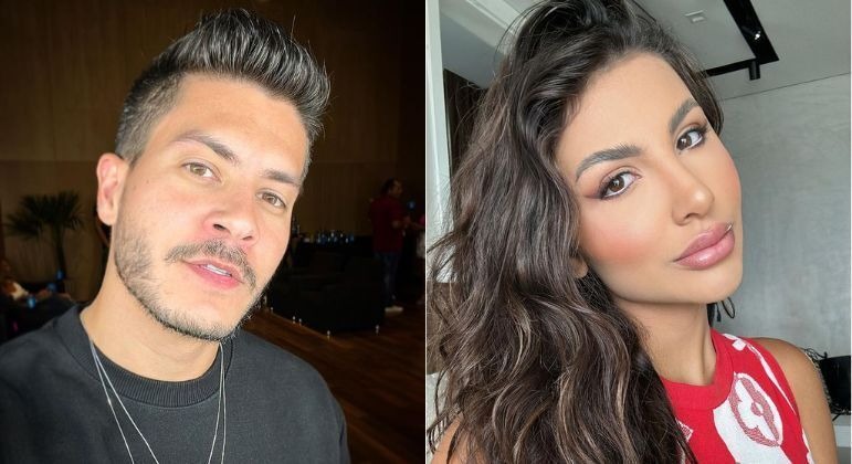 Arthur Aguiar curte momento romântico em show ao lado da nova namorada