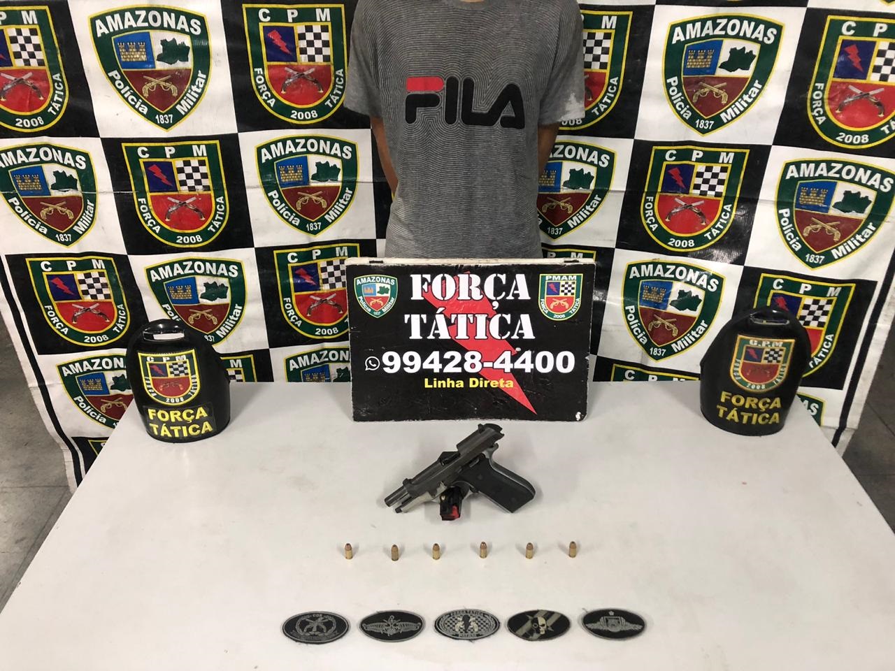 Após tiroteio em área vermelha, homem é preso com pistola em Manaus