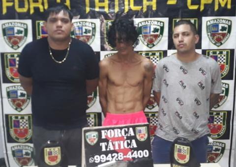 Trio é preso com armas, drogas e dinheiro em bairro de Manaus 