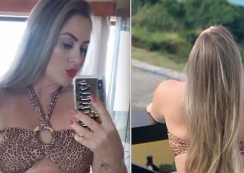 Ex-BBB Patrícia Leitte impressiona ao surgir sarada em fotos de biquíni