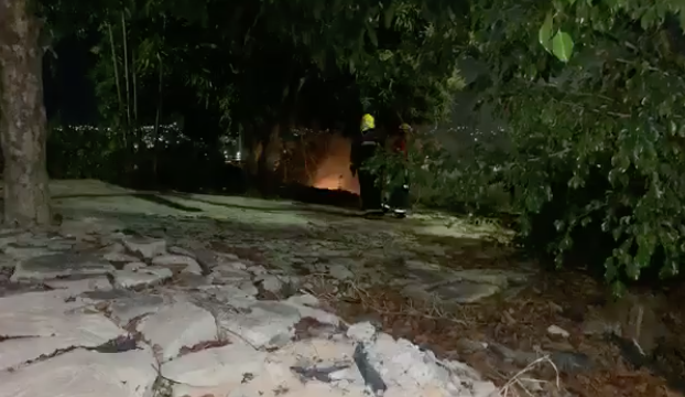  Incêndio em vegetação assusta moradores em Manaus