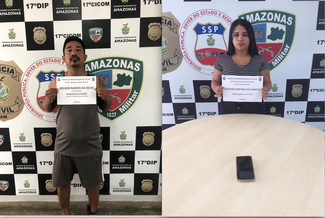 Casal que estava foragido da Justiça é preso em Manaus 