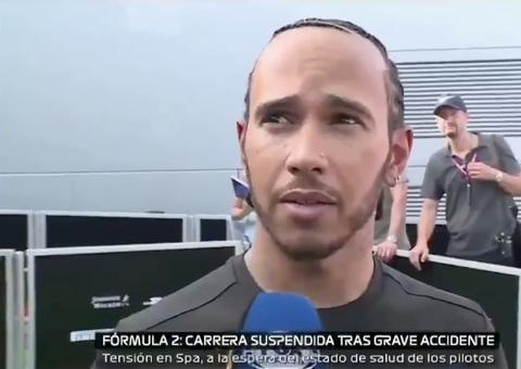 Hamilton fica em choque ao ver acidente que matou piloto na Fórmula 2