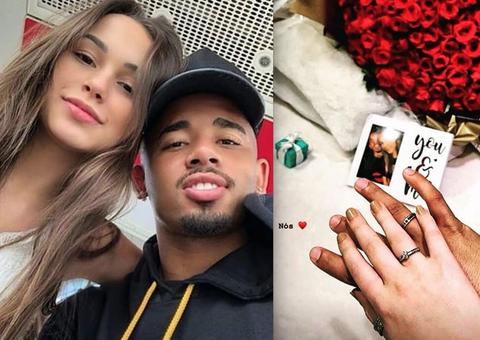 Com aliança e buquê, Gabriel Jesus assume romance com modelo Fernanda Queiroz