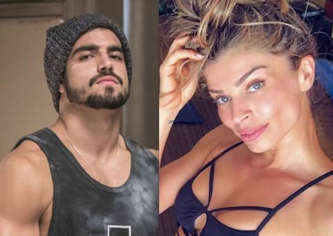 Grazi Massafera e Caio Castro trocam beijos em festa de Luciano Huck