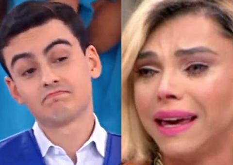 Léo Áquilla chora na TV e exige pedido de desculpas de Dudu Camargo