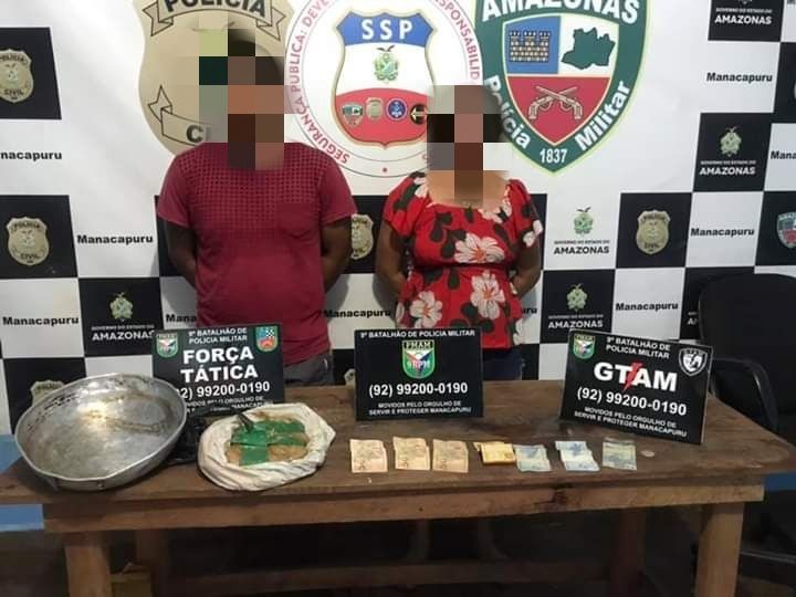 No Amazonas, homem é preso com drogas e afirma: 'Só levei pra secar em casa'