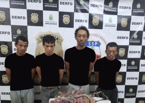 Grupo suspeito de furtar fios de cobre de empresa telefônica é preso em Manaus