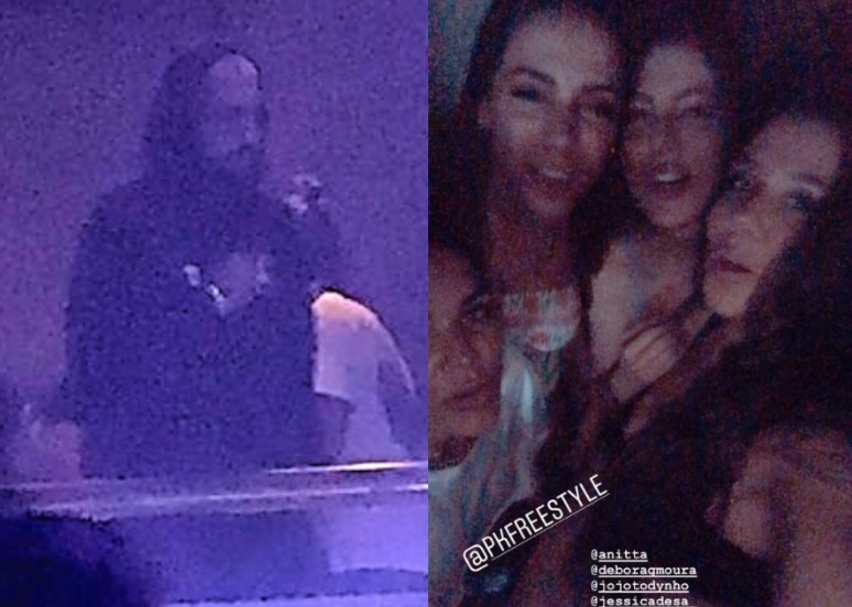 Após briga, Anitta e Pedro Scooby ficam cara a cara em boate 