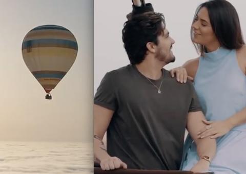 Luan Santana pede Jade Magalhães em casamento durante passeio de balão