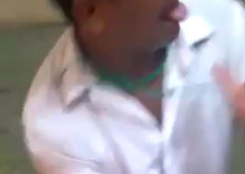 Novo vídeo mostra homem levando choques em supermercado