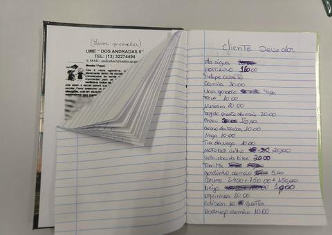 Suspeito de tráfico anotava 'devedores' na agenda escolar do filho