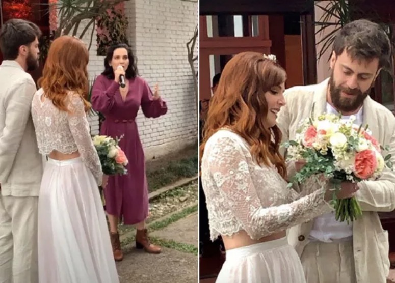 Titi Müller se casa com guitarrista da Scalene em São Paulo; veja fotos 