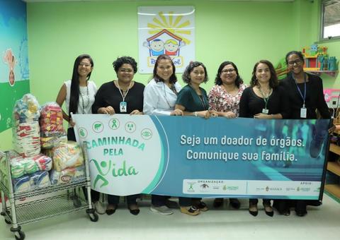 Alimentos arrecadados em “Caminhada pela Vida” são entregues aos pacientes do Hemoam