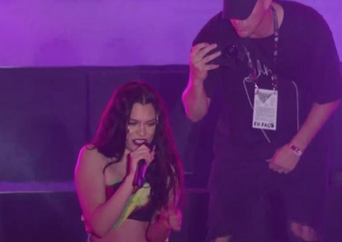 Rock in Rio: Channing Tatum sobe no palco e tieta namorada Jessie J 