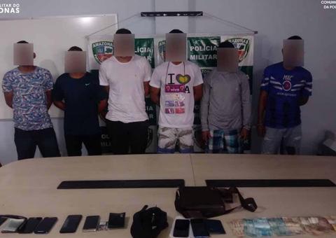 Em Manaus, seis são presos suspeitos de roubar celulares no Centro