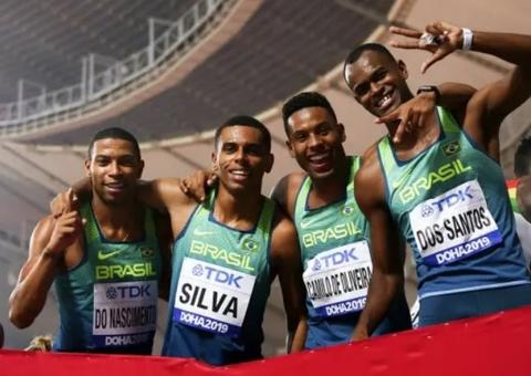 Brasil quebra recorde sul-americano nos 4x100m e termina em 4º lugar no Mundial