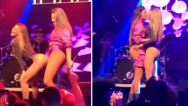 Ludmilla e namorada protagonizam cenas quentes durante show nos EUA