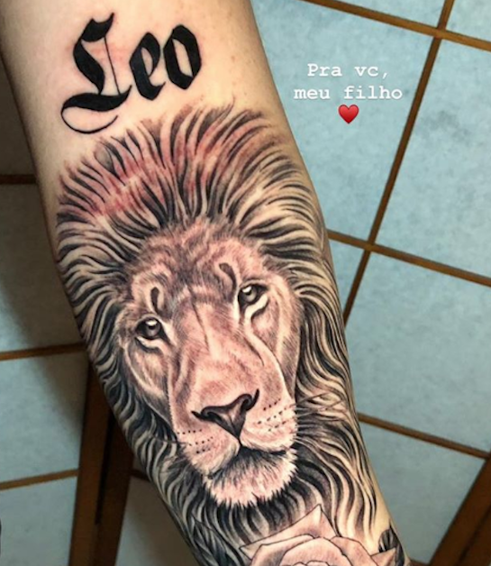 Murilo Huff faz tatuagem para homenagear o filho com Marília Mendonça