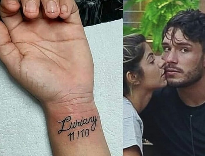 Fã tatua nome do casal Hariany e Lucas após 4 dias de namoro em 'A Fazenda'