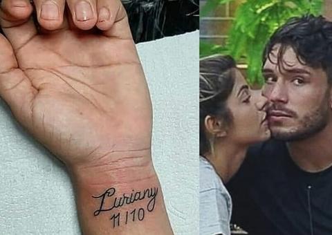 Fã tatua nome do casal Hariany e Lucas após 4 dias de namoro em 'A Fazenda'