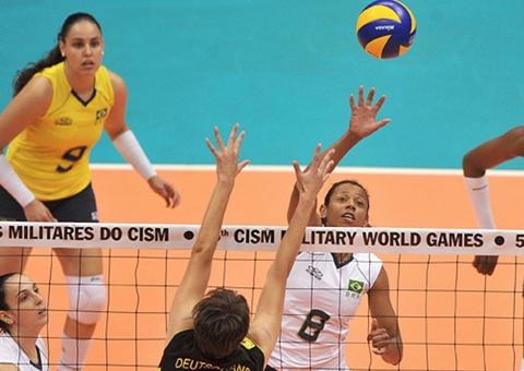 Brasil vence na estreia do vôlei feminino nos Jogos Mundiais Militares