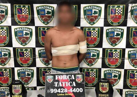 Ao trocar tiros com rivais, homem é baleado e acaba preso em Manaus